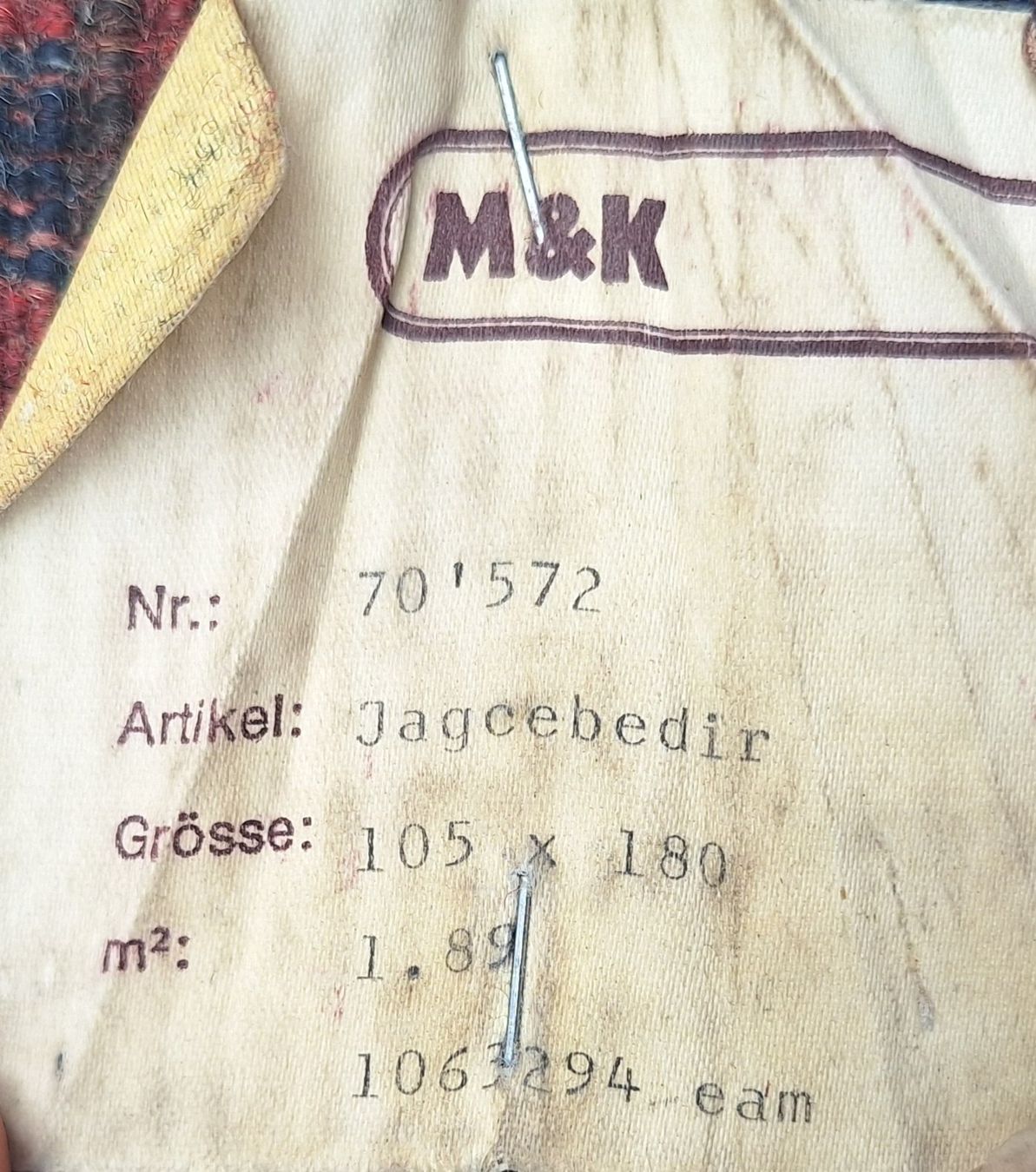 Tappeti: Jagdgebedir Orientteppich, 105x180cm – Usato da Weinfelden venduto da JoeBaer 2