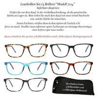 Lesebrille 7124 (Set 5 Brillen) +3.0 +4.0