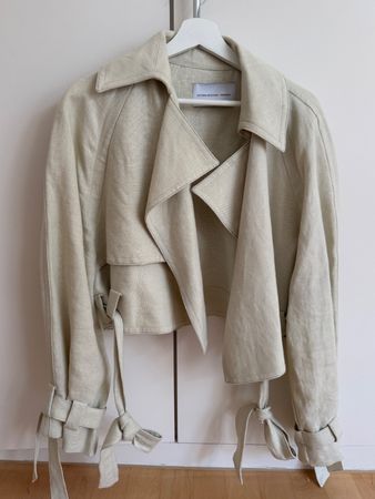 Mango x Victoria Beckham Leinen Trench Jacke (S)