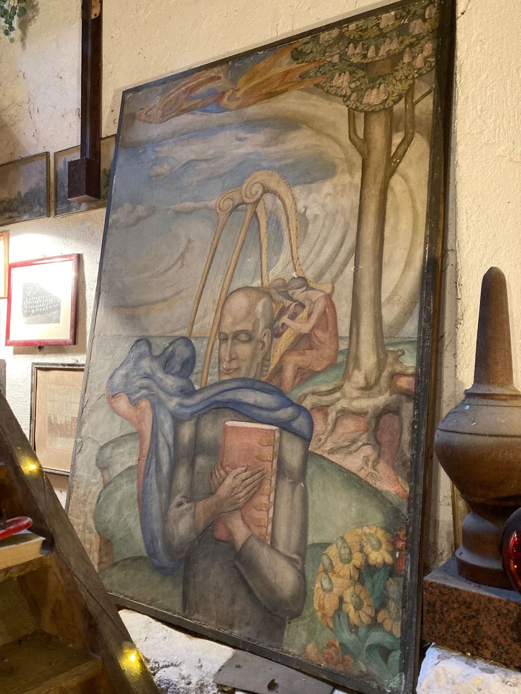 Tableau rare! signé Jan Gregoire 1929 Gemälde Gips antik (D'occasion) à ...