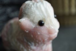 Hochland Rind     aus Opal Rosa   ca 6cm x 4cm   no1