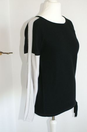 Pullover mit Silberdetails von monari, Gr. 36, schwarz/stein
