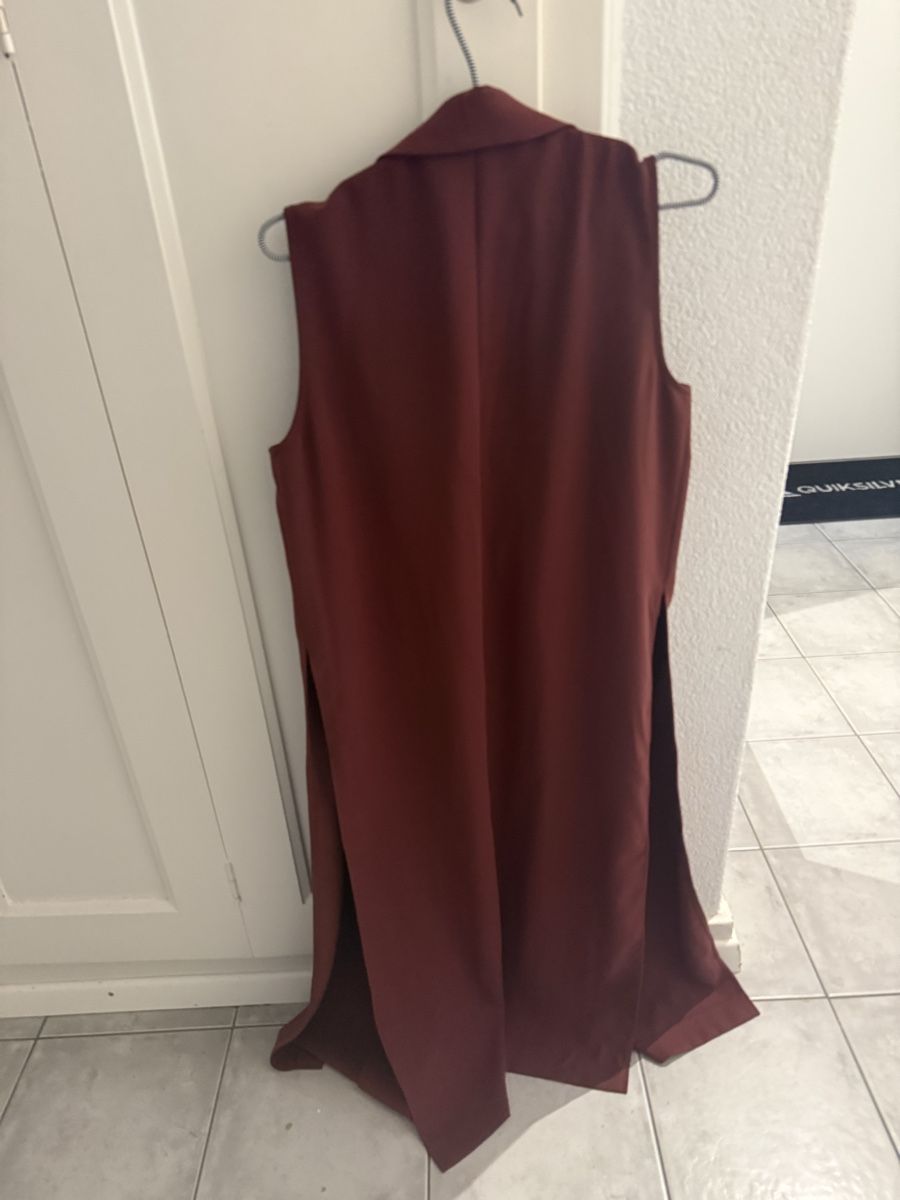 Mango Gilet & Giacche senza maniche: Langes Gilet / Weste Bordeaux – Nuovo (secondo la descrizione) da Bern venduto da kwa_pyt9 3