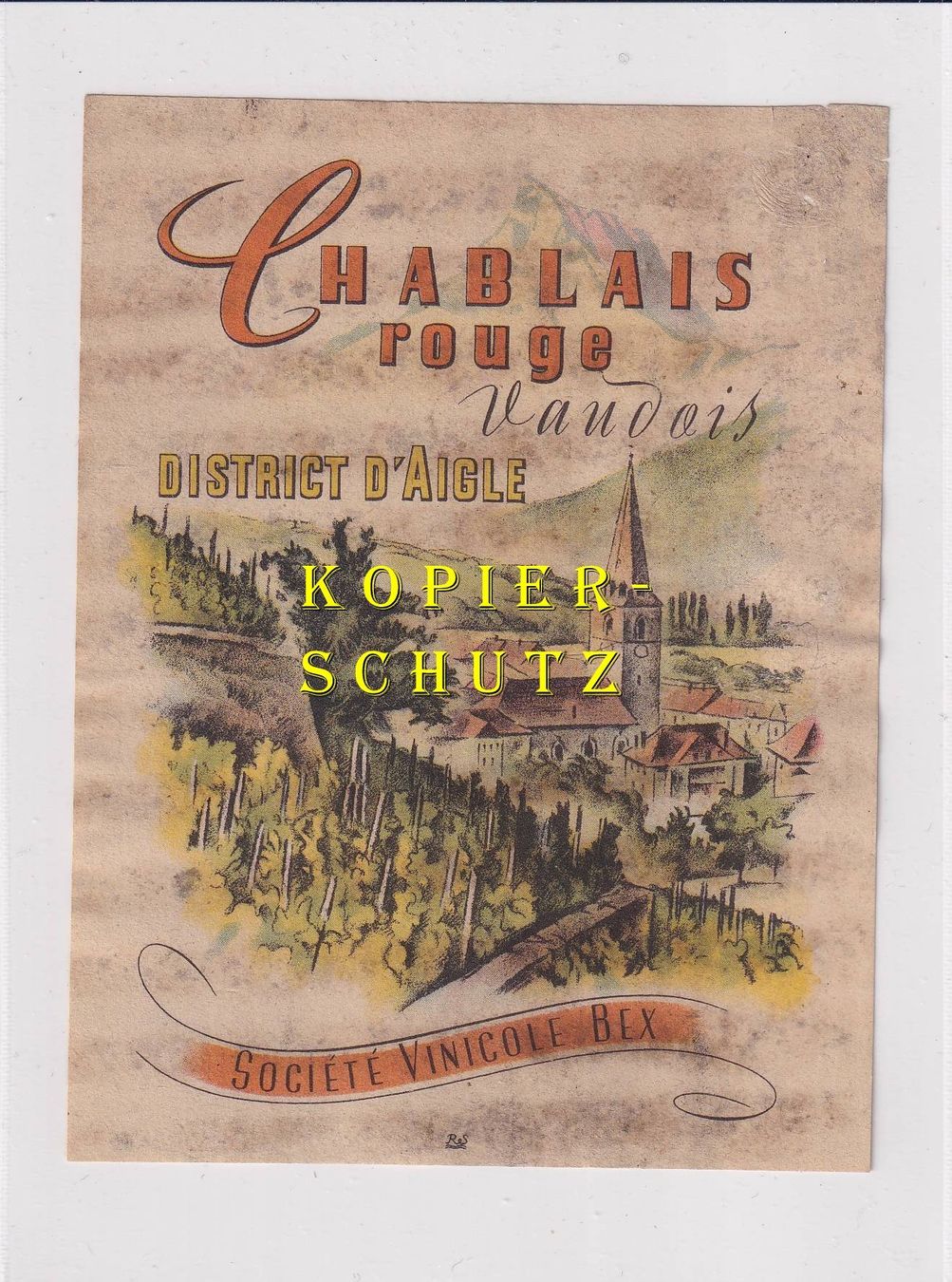 Papiere: Etikette - Chablais rouge Vaudois /bd – Gebraucht aus Hombrechtikon von Rudolf07