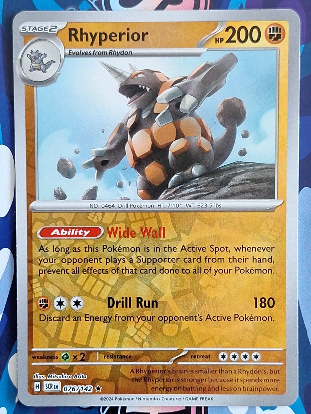 Pokémon Carte collezionabili: Rhyperior - Reverse Holo Pokemon Stellar Crown - #7.3 – Usato da Altstätten SG venduto da GGsGameshop