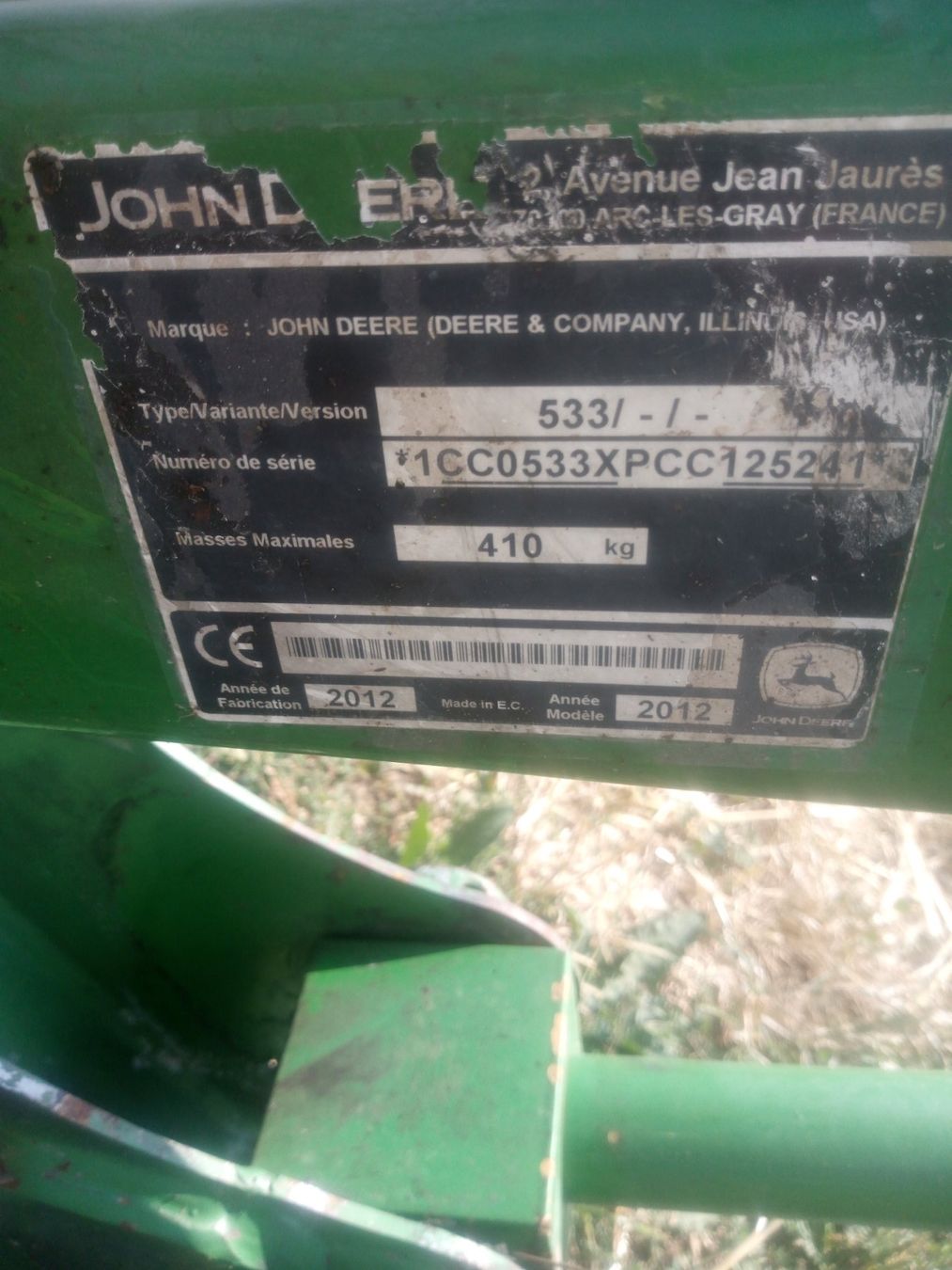 Tutte le macchine: Frontlader John Deere 533 – Usato da Rüttenen venduto da Dart4 2