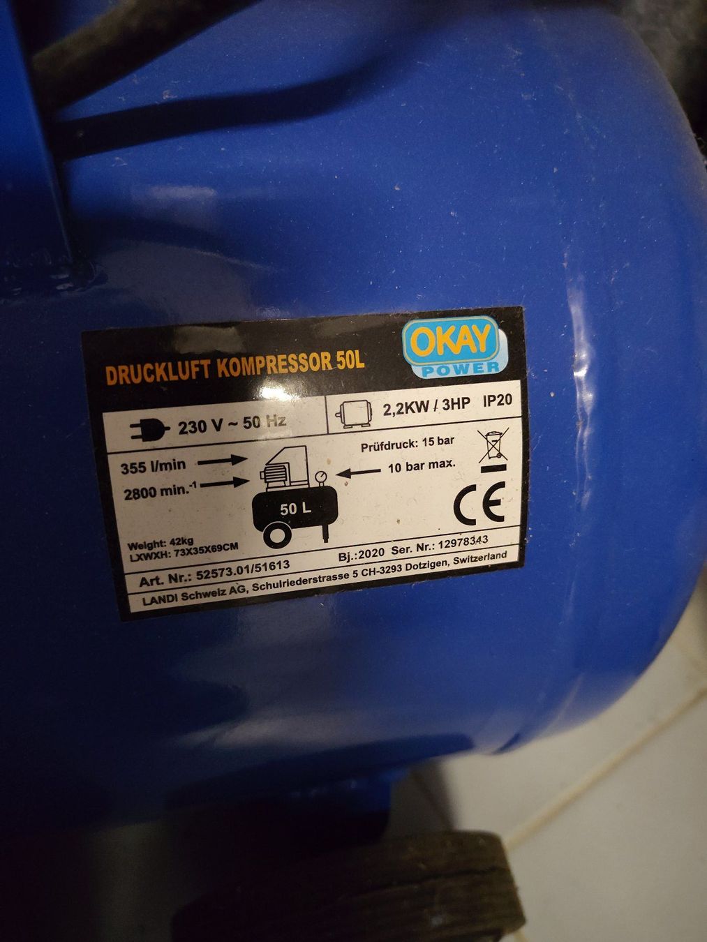 Compressori: Druckluft Kompressor 50L + Schlagschrauber Stanley – Usato da Uerzlikon venduto da verrueckte_ball 1