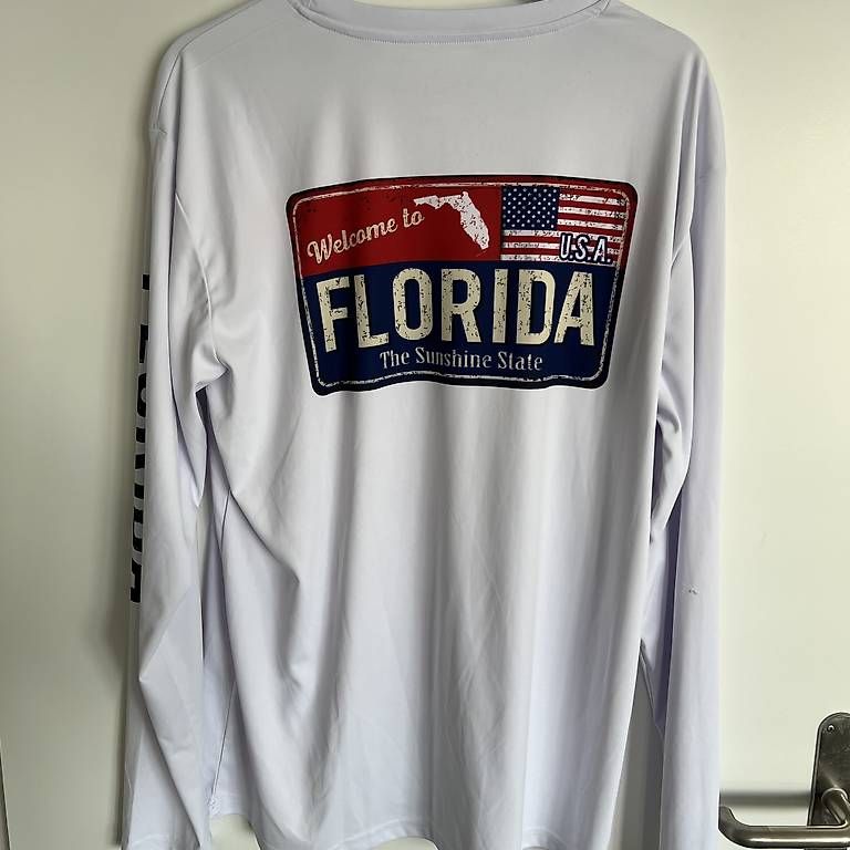 T-shirt: Weisses Florida-Langarmshirt aus Polyester – Usato da Neerach venduto da twerner1 2