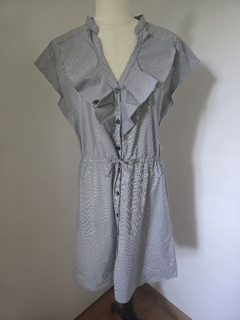 Tiger of Sweden Hemdblusenkleid Gr. 40 – Blau Weiß Gestreift
