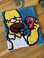 Homer Simpson Teppich Handgefertigt Baumwolle