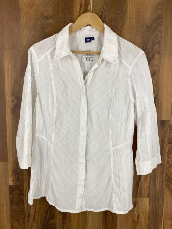 Cecil Bluse mit 3/4 Ärmel, crash-optik, Grösse XL