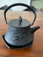 Japanischer Teekrug Gusseisen, modernes Design, neu