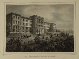 ZÜRICH POLYTECHNIKUM, STAHLSTICH NACH ROHBOCK 1870