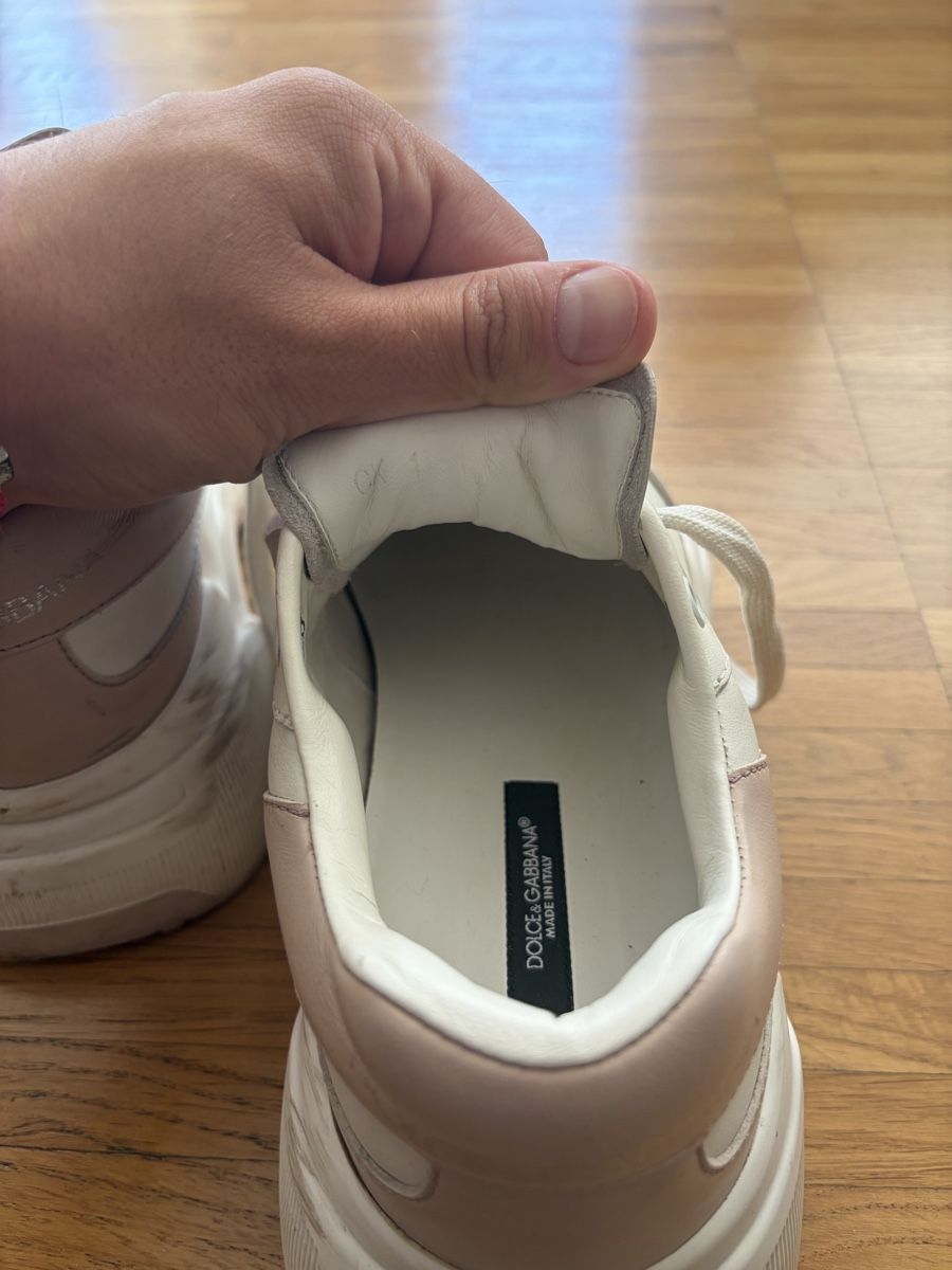 Dolce & Gabbana Scarpe da donna: Dolce & Gabbana weiss Leder Sneaker – Usato da Herisau venduto da ogkosta 2