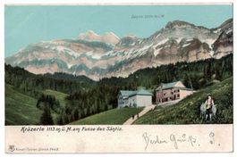 Kräzerle am Fusse des Säntis, mit Stempel, gelaufen 1905