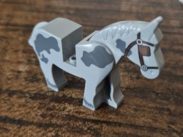 lego animal Light Bluish Gray Horse 4493c01pb09