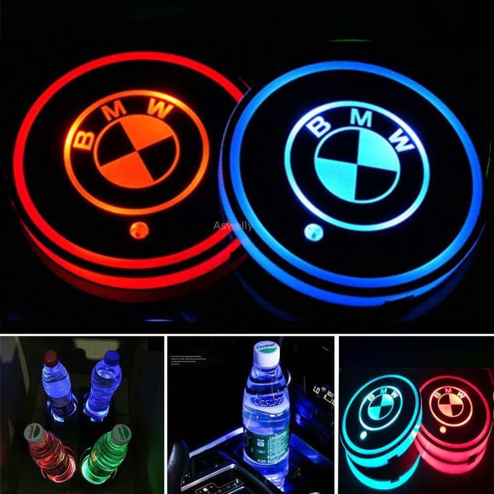 BMW Accessori per altri veicoli: BMW LED Getränkehalter Untersetzer 2 Stk. - multifarbig – Usato da Zürich venduto da zweistein03