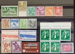SUISSE: Des timbres neufs ** des années 1936 à 1945