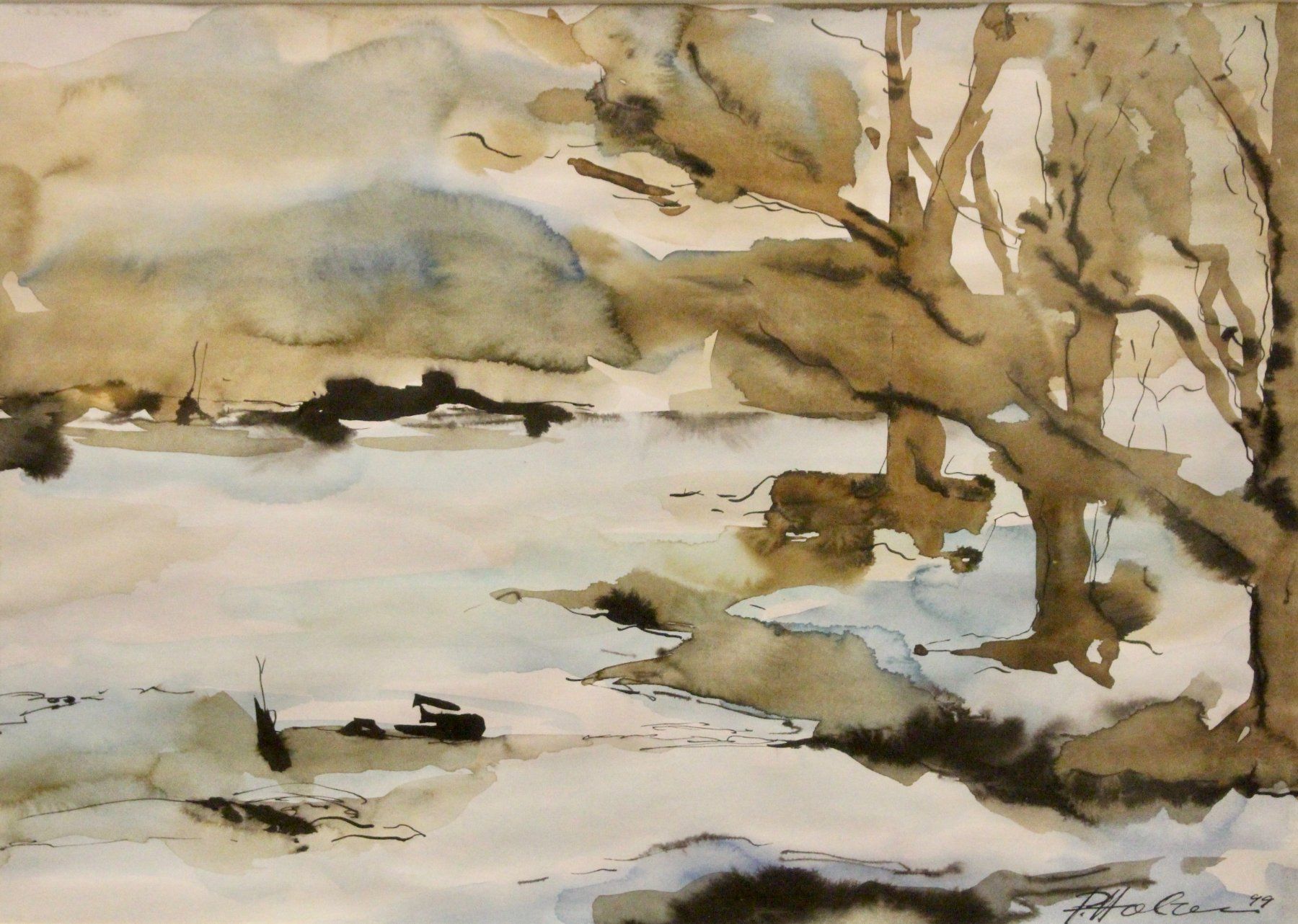 Gemälde: Original Aquarell Schweizer Kunstmalers Holzer – Gebraucht aus Bruettisellen von Collector_Store 2