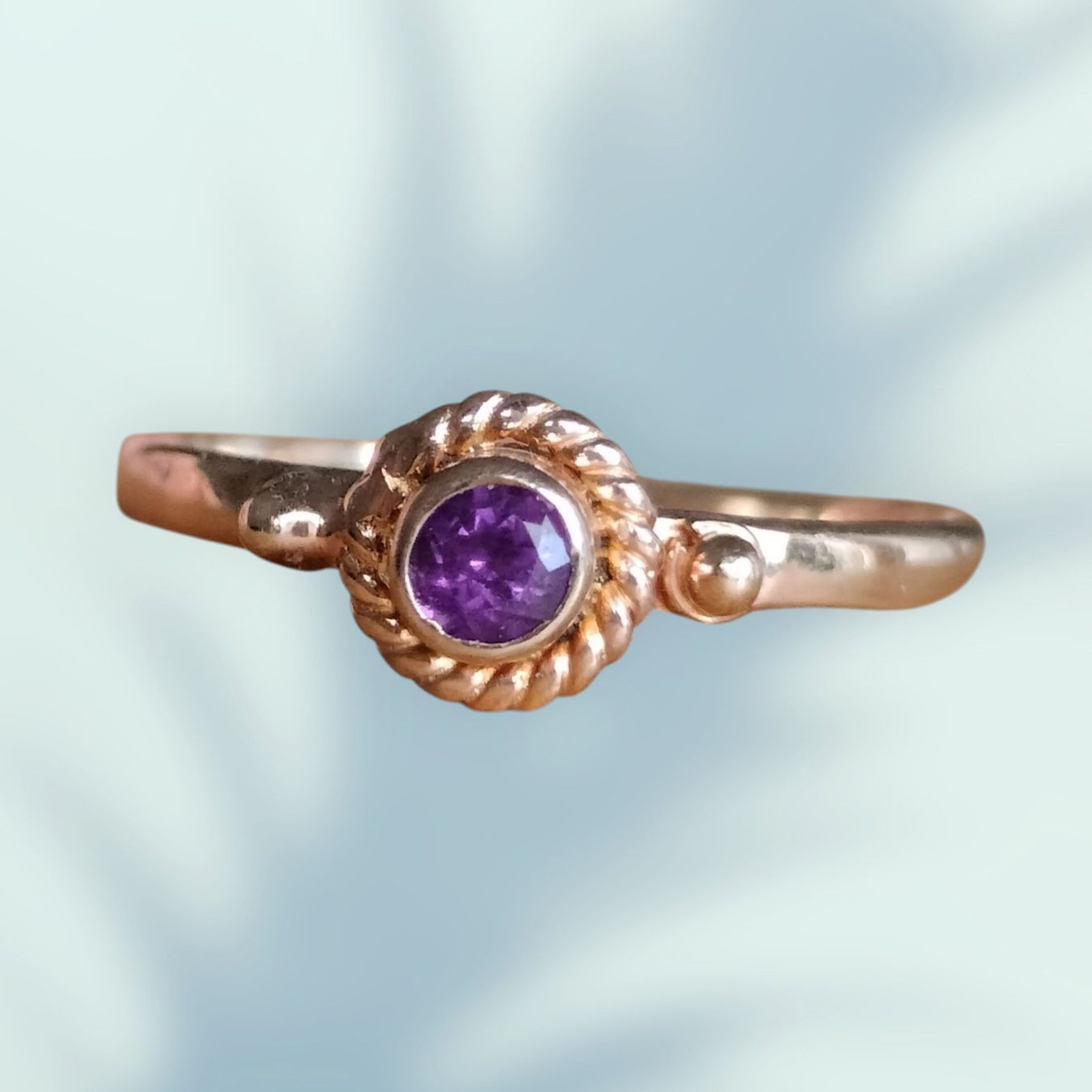 Anelli: Ring Rosegold vergoldet mit Amethyst Stein – Nuovo (secondo la descrizione) da Schwyz venduto da els_7cys 1