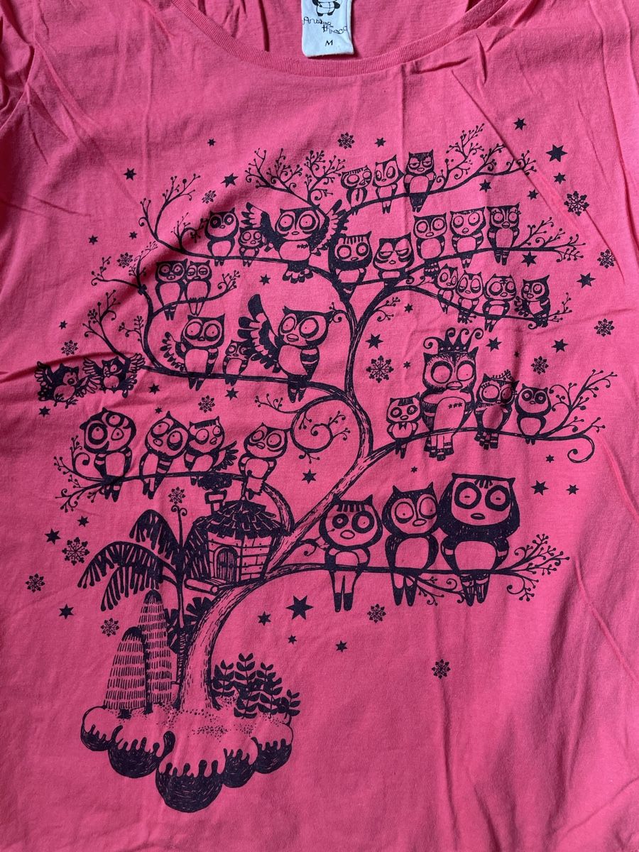 T-shirt: T-Shirt mit Eulen-Motiv, Grösse M – Usato da Bern venduto da brup 1