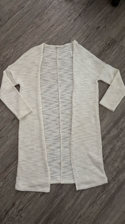 Longstrickjacke von Pieces, offwhite one size