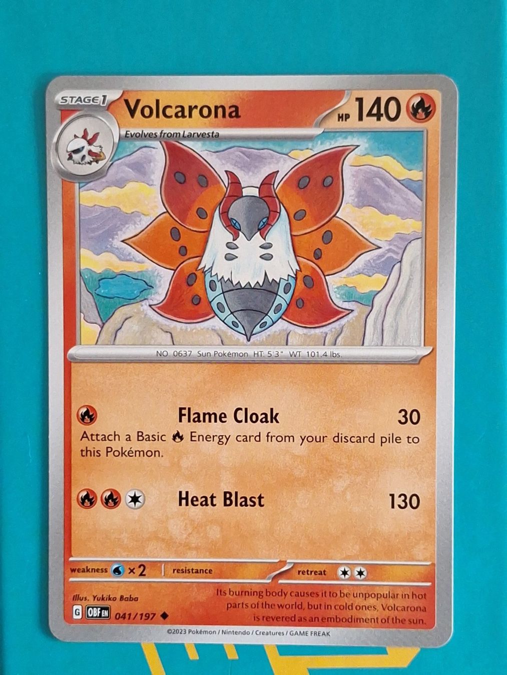Pokémon Carte collezionabili: Volcarona - Pokemon Obsidian Flames – Usato da Altstätten SG venduto da GGsGameshop