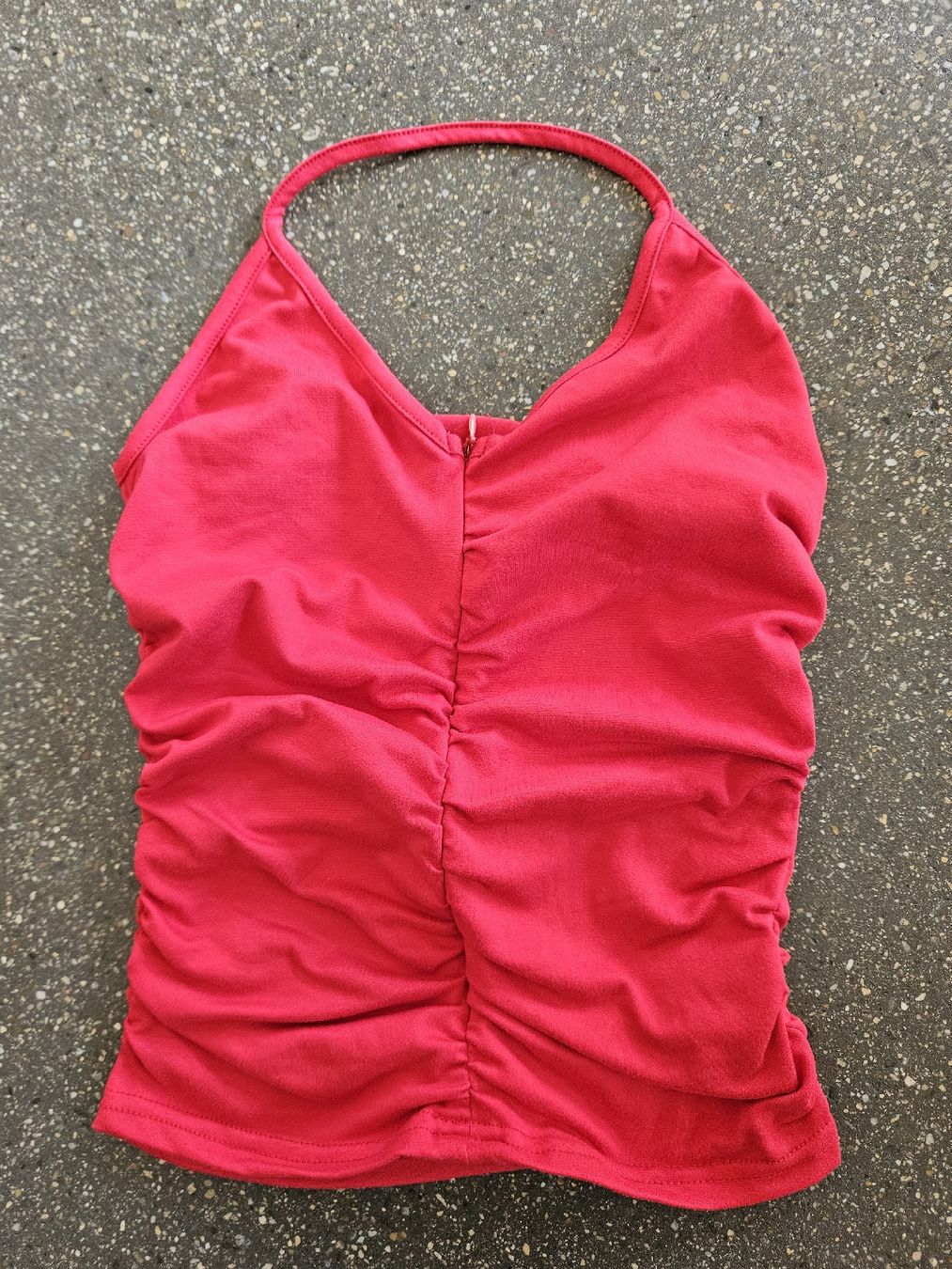 Shein Top: Rotes Neckholder Top, Grösse XXS – Usato da Anwil venduto da tamoos