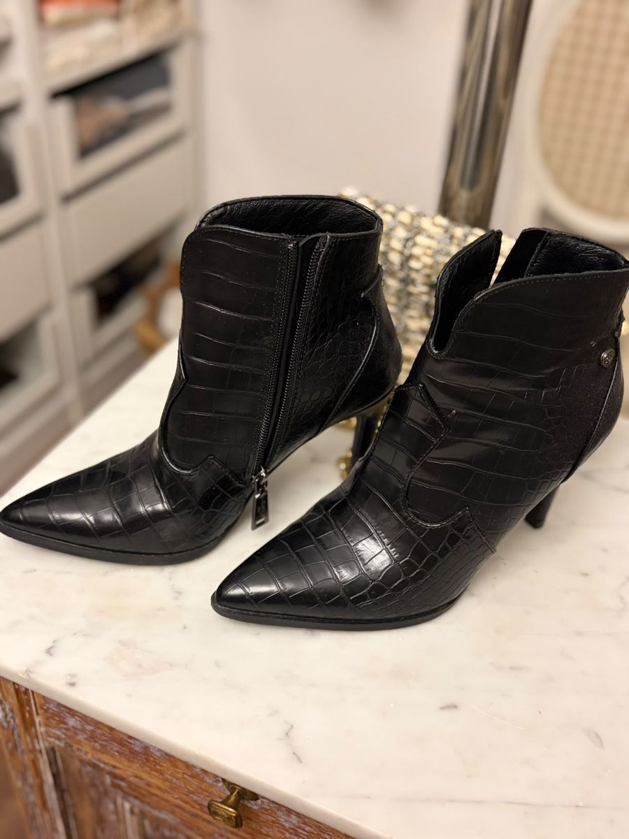 Scarpe da donna: Stiefeletten schwarz Croco-Optik Grösse 37 – Usato da Embrach venduto da lady_t_ 1
