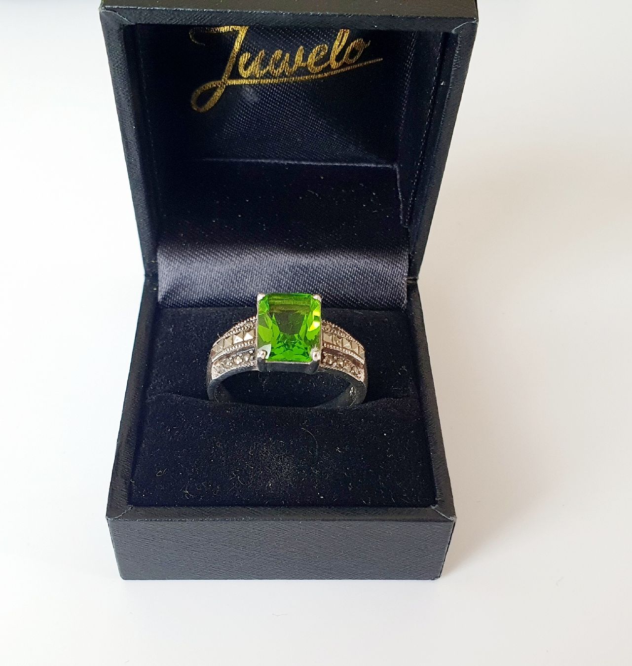 Ringe: Vintage Silber Ring  mit grünem Stein, Gr 19,9 mm – Gebraucht aus Kreuzlingen von Wunderkiste123 5