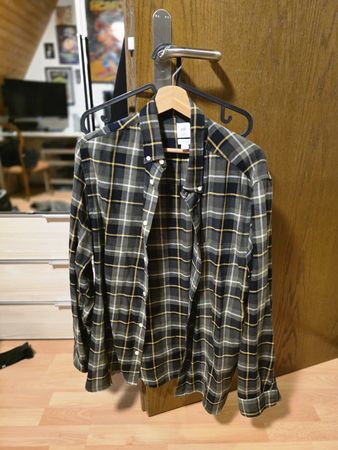 Herren Hemd kariert H&M grün schwarz Grösse L gebraucht