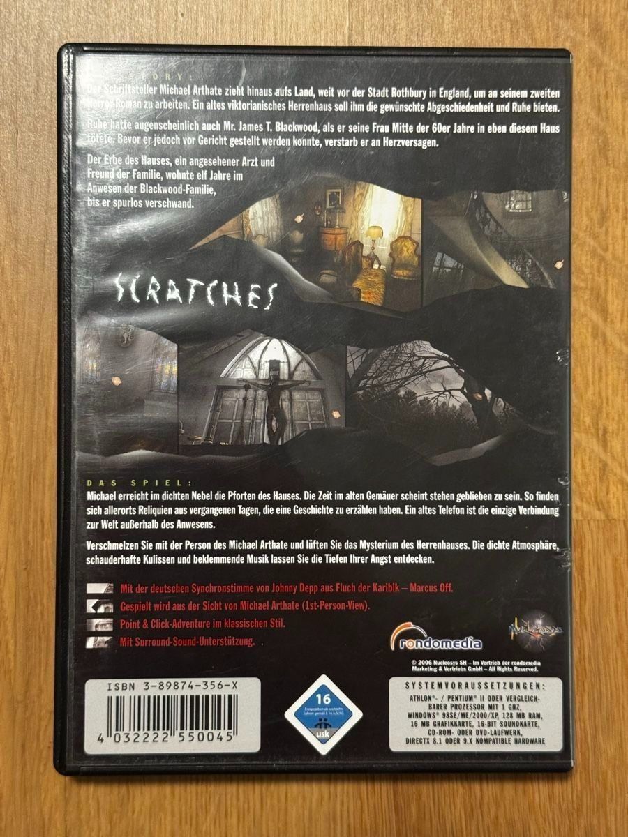 Giochi: Scratches - CIB - PC – Usato da Uster venduto da GamesAndStuff 1