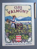 CLOS VALMONT - MORGES - WEINETIKETTE - WEIN - WINZER - REBE