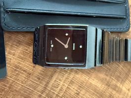 Rado Ceramica Damenuhr schwarz Keramik mit Diamanten