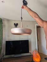 Pendelleuchte kupferfarben mit Lochmuster neuwertig 40cm 