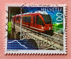 Nr.1350  Stempel 100 Jahre Berninalinie 2010   