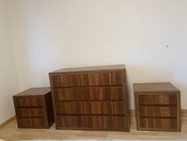 Massivholz Kommode + 2 Nachttische | Soft-Close | 3-teilig