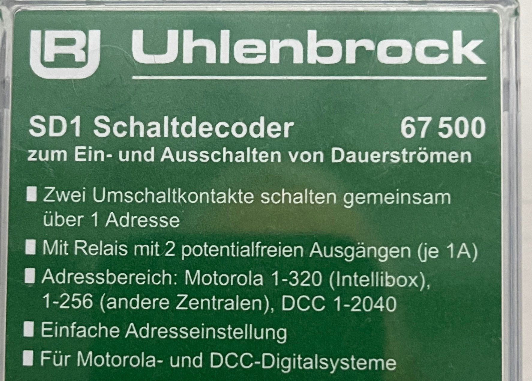 Componenti elettronici: Schalt-/Magnetdecoder Uhlenbrock – Nuovo e nell'imballaggio originale da Unterstammheim venduto da lintam 3