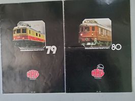 2 seltene HAG Modelleisenbahn Kataloge/Prospekte 1979/1980