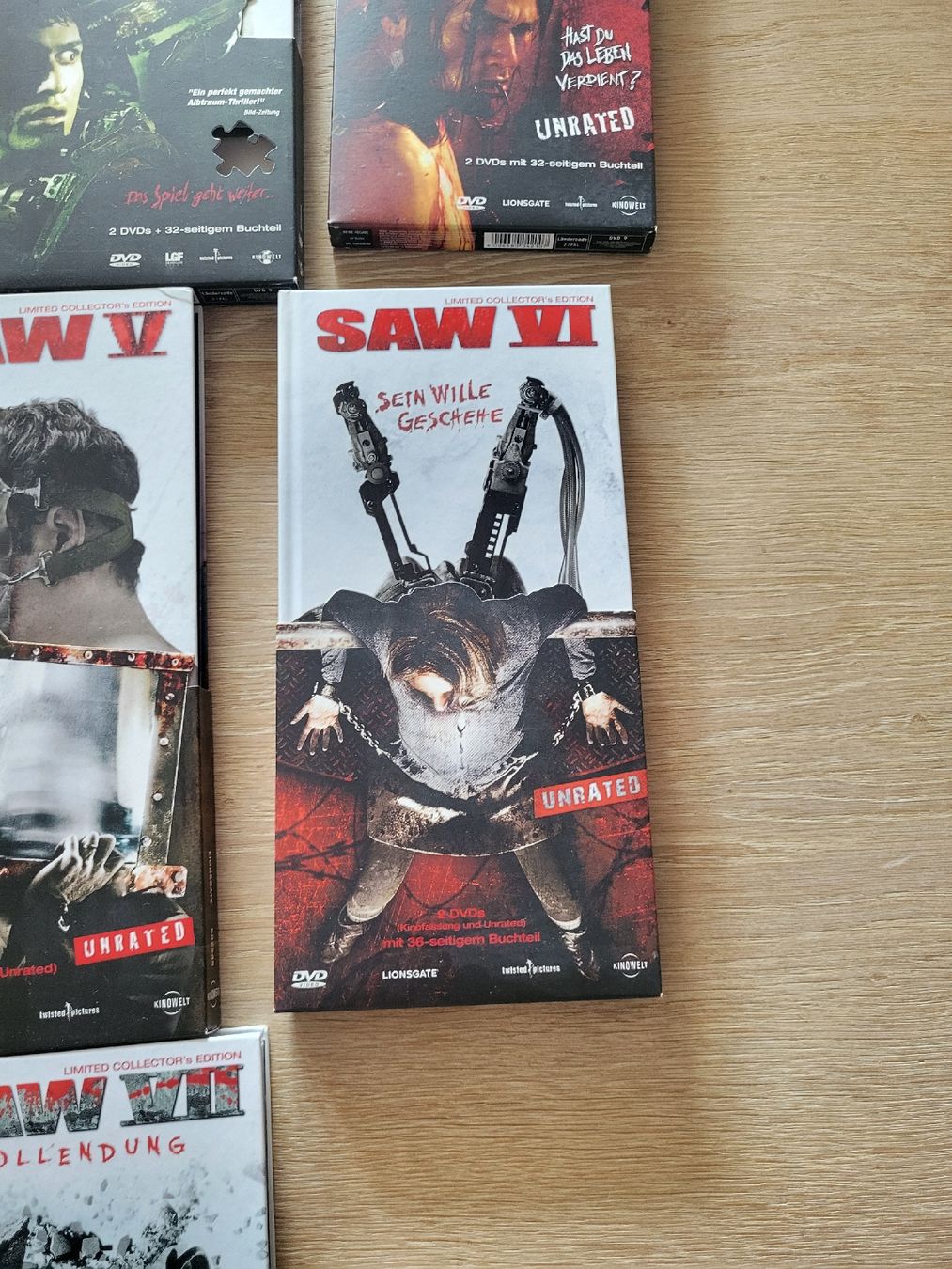 Tutti i DVDs: Saw 1-7 im Mediabook – Usato da Zürich venduto da Knudell0 4
