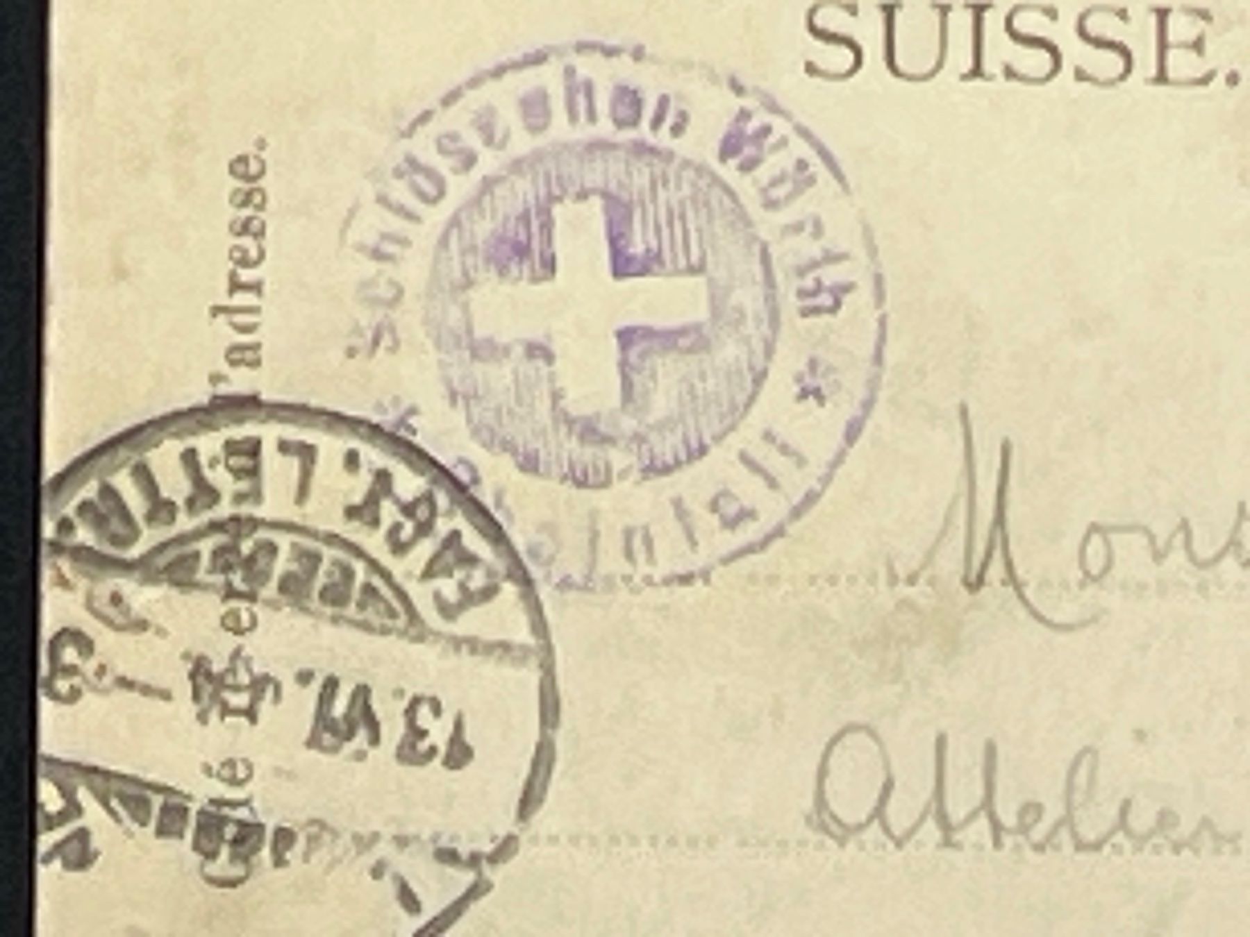 Cartoline postali: Ansichtskarte: Ein Ausflug nach dem Rheinfall – Usato da Widnau venduto da Brusi9 3