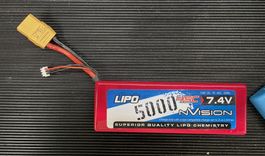 Akku Lipo 5000mAh 7.4V - Ideal für Modellbau Projekte