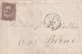 Italien-1876 -sauberer Kleinbrief von GENOVA nach Bern
