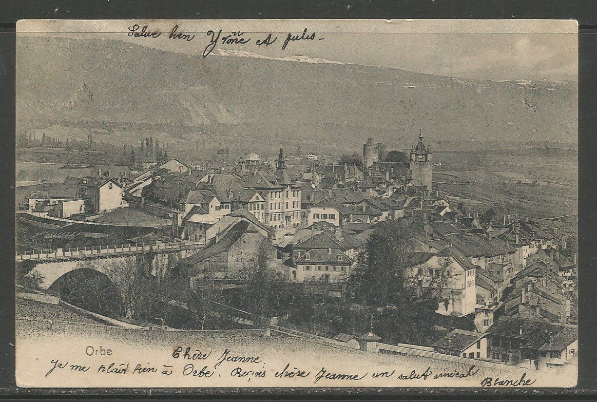 Ansichtskarten: Carte P de 1904 ( Orbe ) – Gebraucht aus La Russille von Nono4