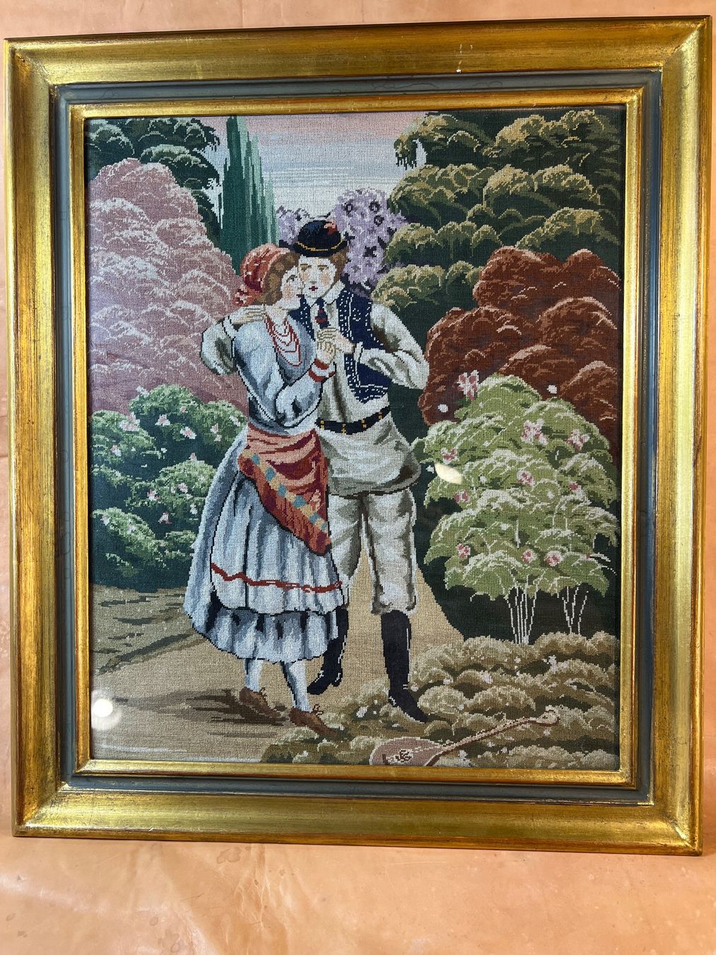 Dipinti: Gobelin mit kostbarem Rahmen – Usato da Riva San Vitale venduto da AM25