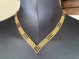 Vintage Halskette Goldfarbe