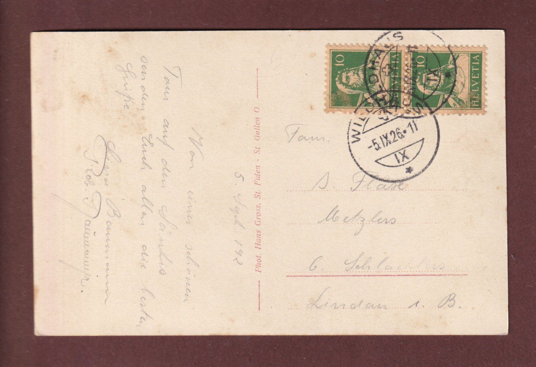 Ansichtskarten: SÄNTIS - Observatorium - 1926 – Gebraucht aus Pully von nicecards-shop 1