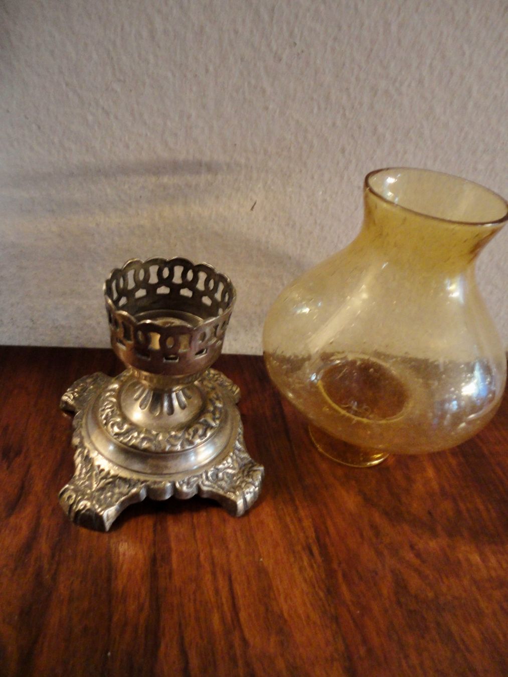 Portacandele: Kerzenständer aus Zinn mit Glas – Usato da Wädenswil venduto da LIS11 1