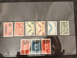 Lot de 9 timbres Helvetia divers bon etat general