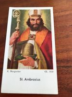 Hl. Ambrosius Heiligenbild Andachtsbild GL. 1028